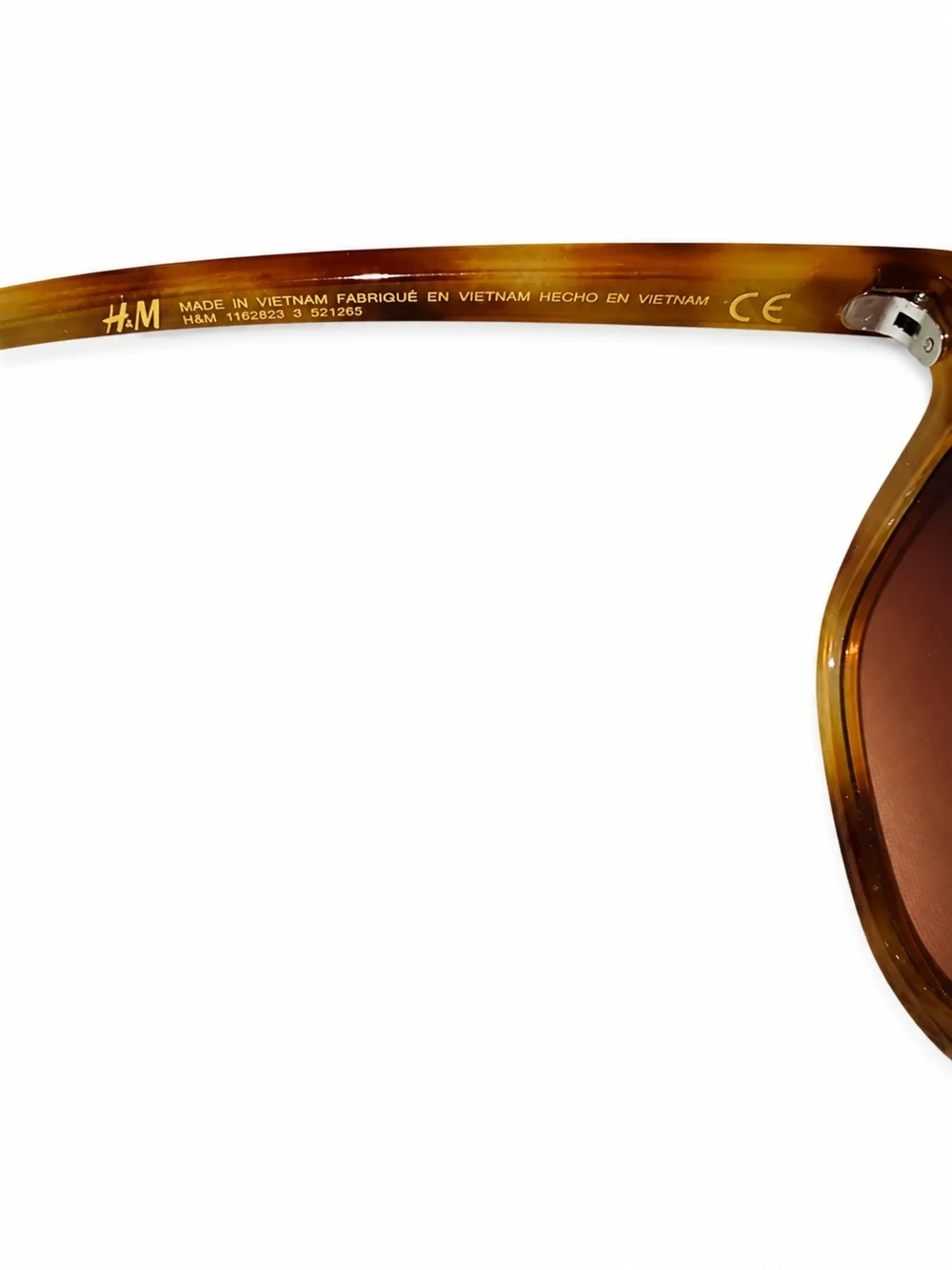 H&M Tortoise Shell Oversized Aviator Brown Gradient Sunglasses Retro